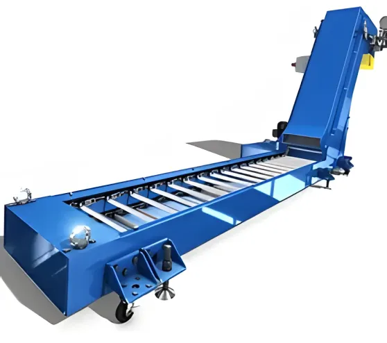 Transportador de esteira articulada para cavacos